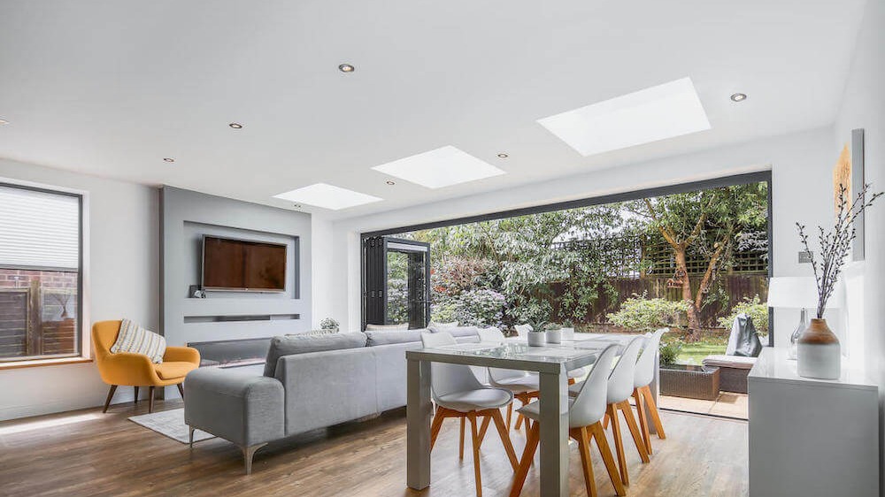 A single storey rear extension in Runnymede - dinner