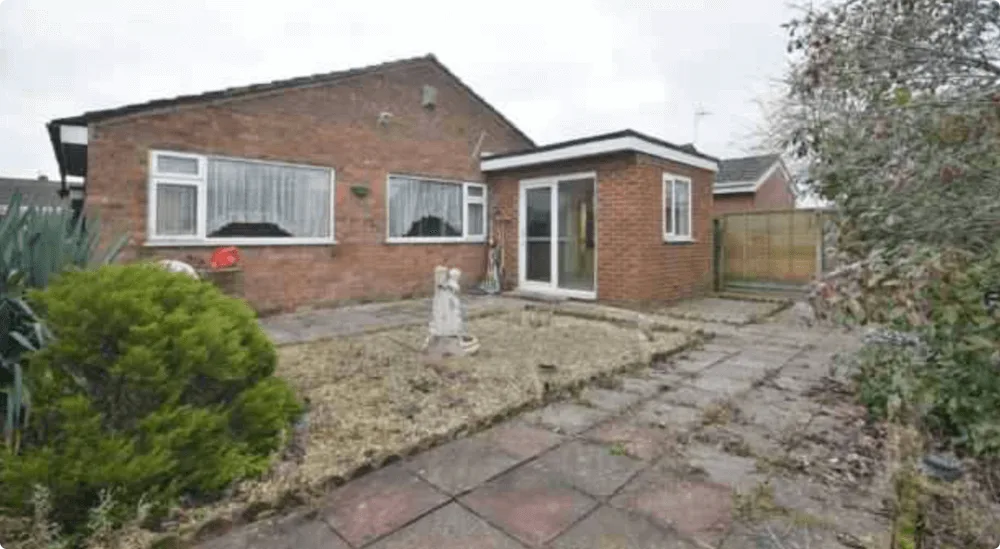 Before photo of an orangery extension in Wigan, 2017