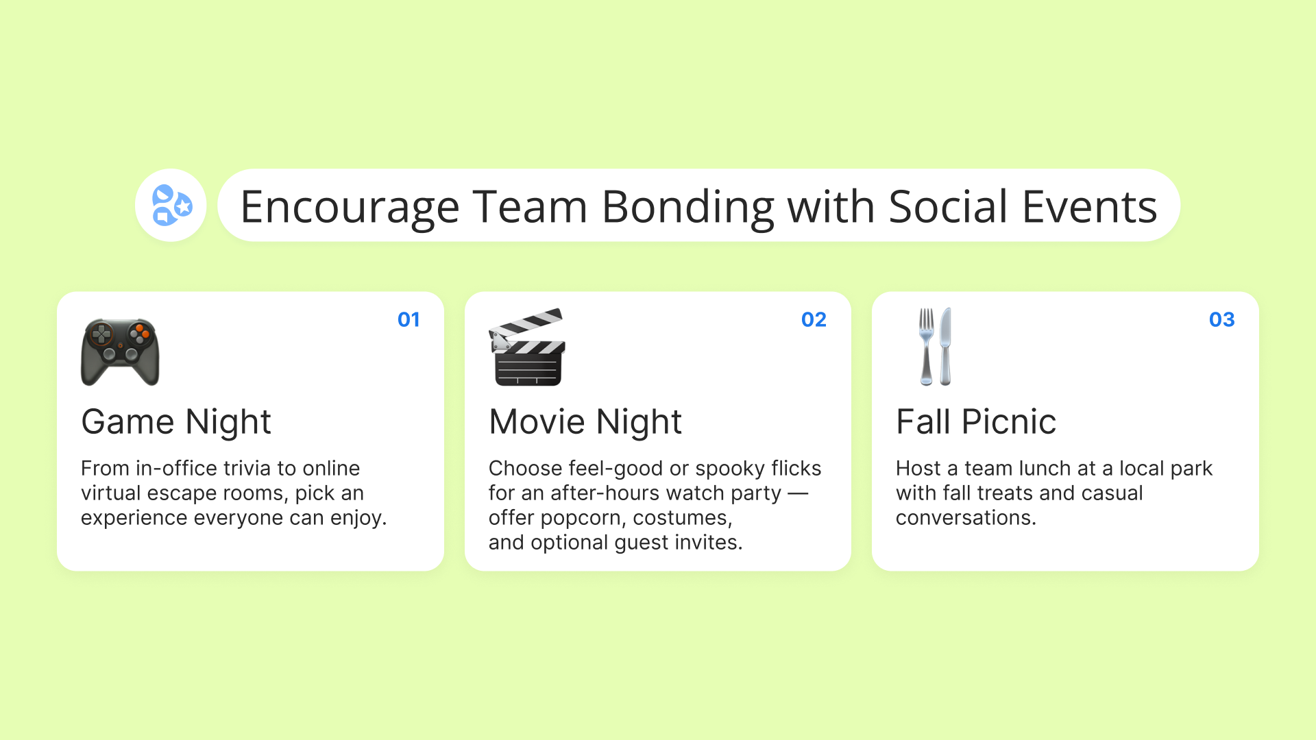 12. Encourage Team Bonding with Social Events