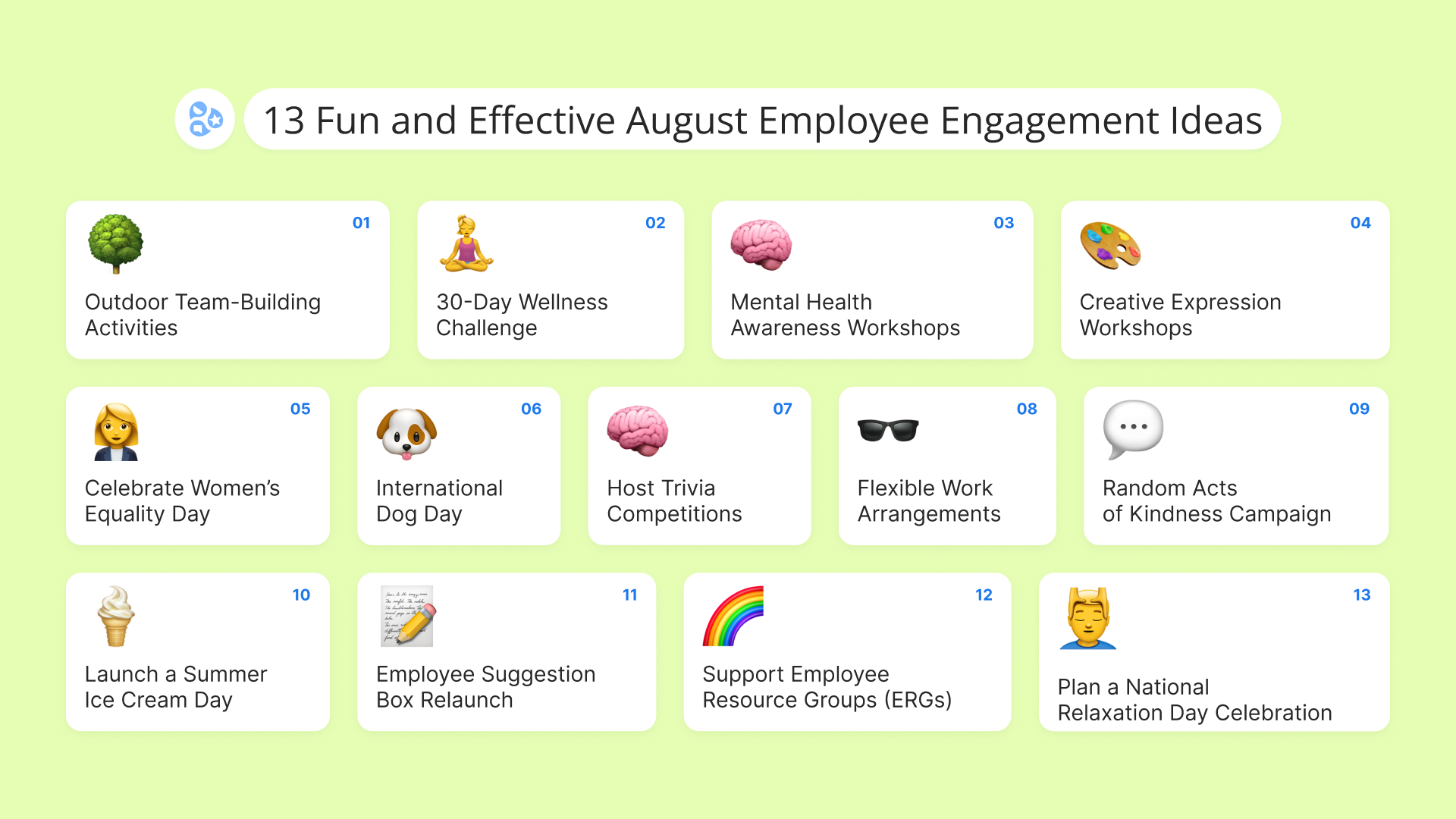 13 Fun and Effective August Employee Engagement Ideas