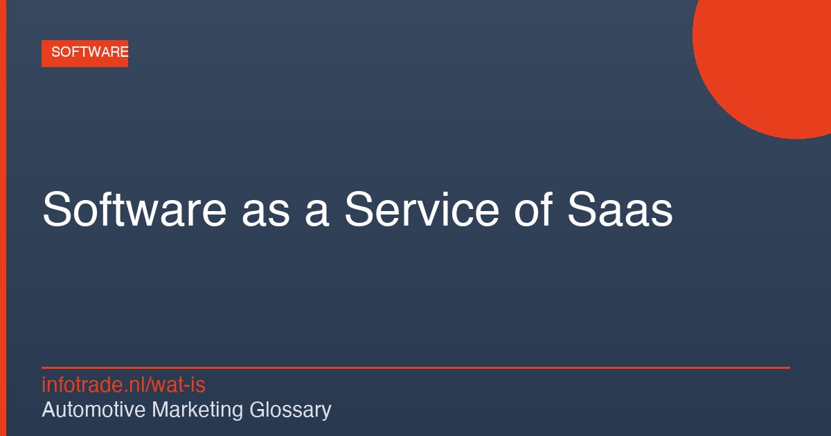 Wat is Software as a Service of Saas? – illustratie
