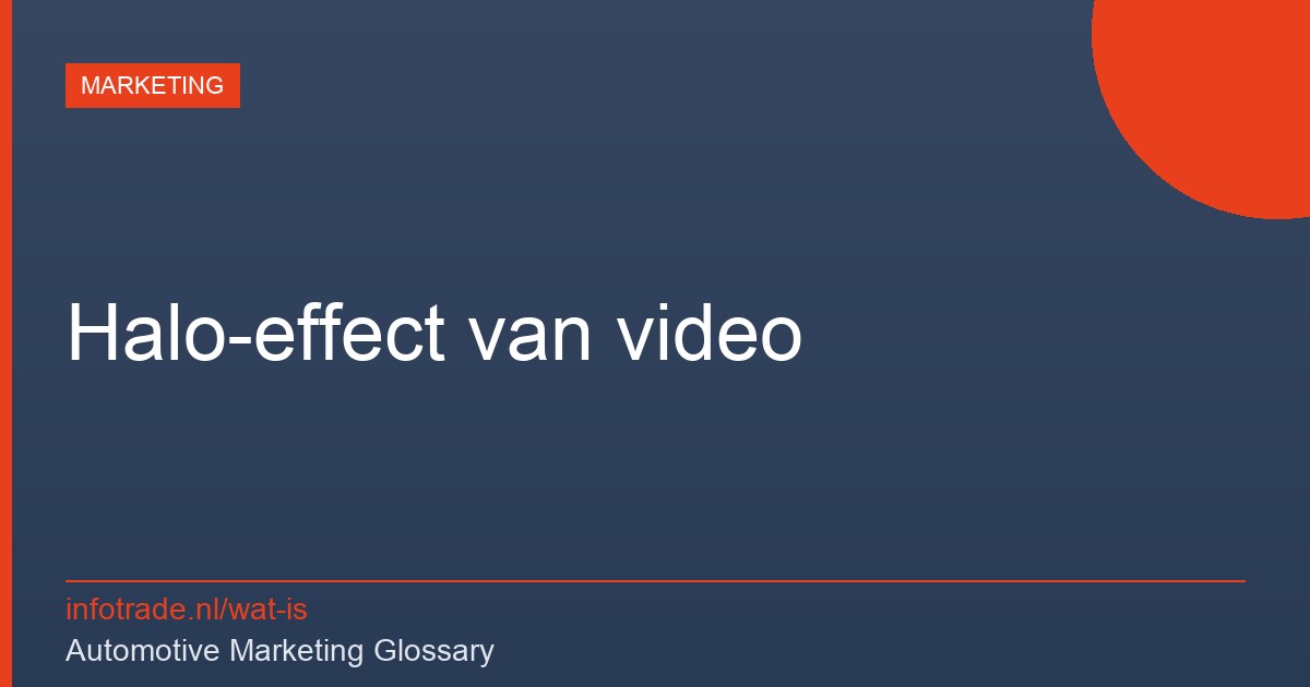 Wat is Halo-effect van video? – illustratie