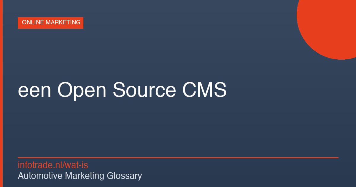 Wat is een Open Source CMS? – illustratie