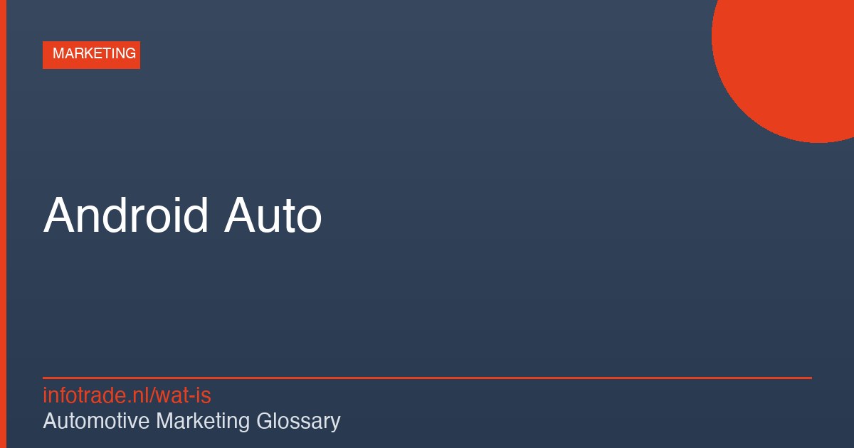 Wat is Android Auto? – illustratie