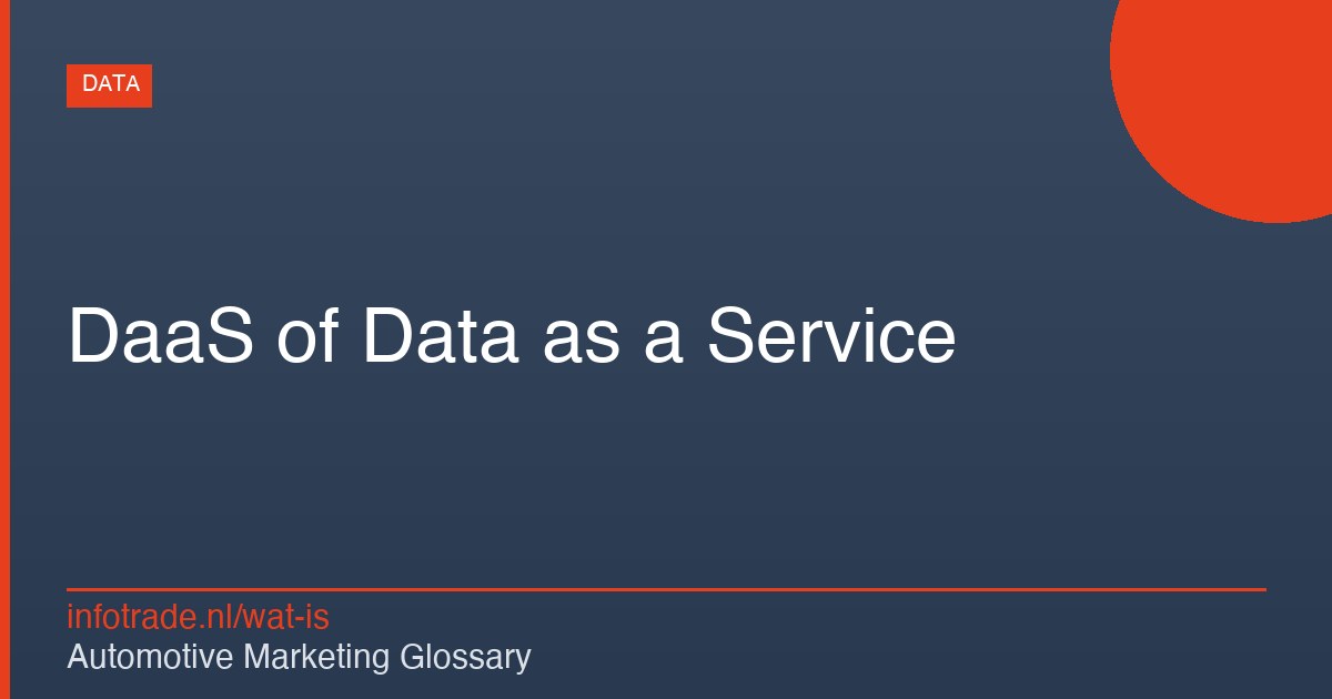 Wat is DaaS of Data as a Service? – illustratie