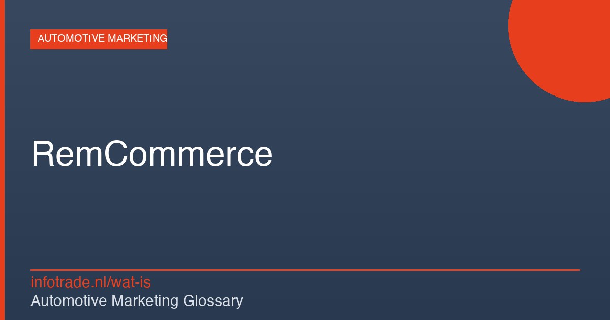 Wat is RemCommerce? – illustratie