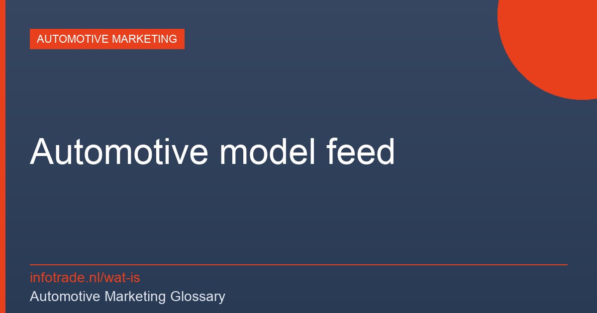 Wat is een automotive model feed? – illustratie