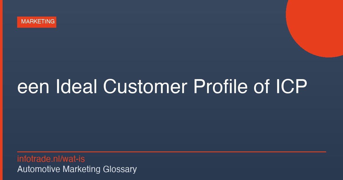 Wat is een Ideal Customer Profile of ICP? – illustratie