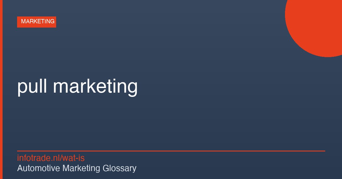 Wat is pull marketing? – illustratie