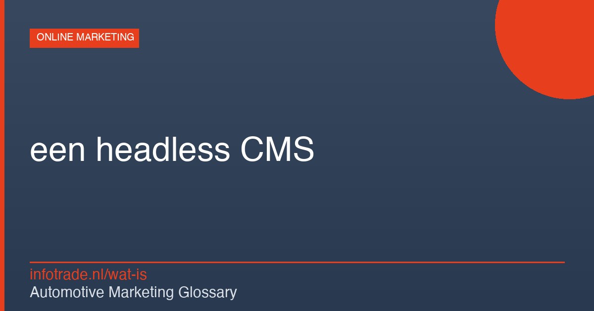 Wat is een headless CMS? – illustratie