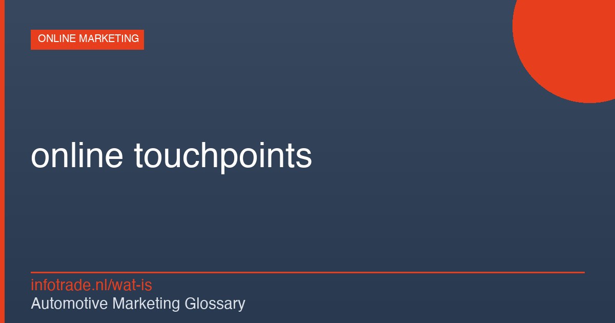 Wat zijn online touchpoints? – illustratie