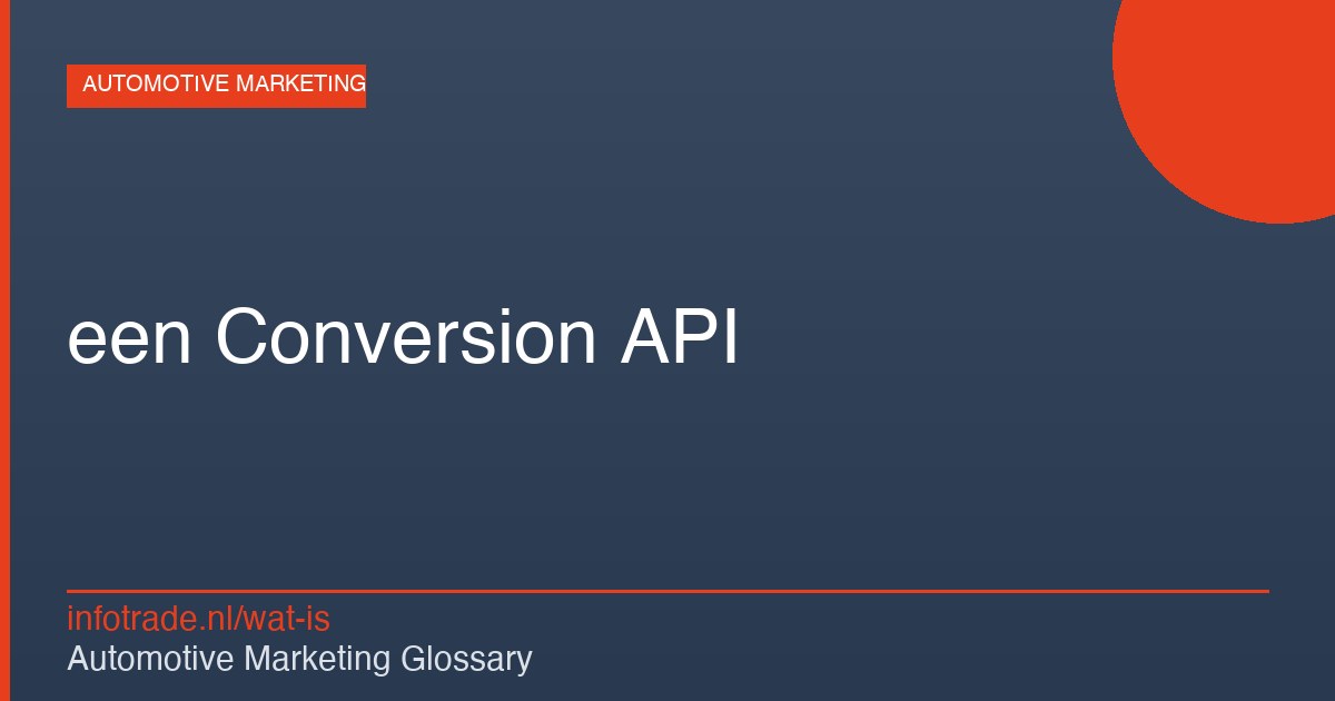 Wat is een Conversion API? – illustratie