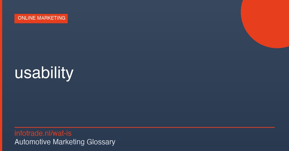 Wat is usability? – illustratie