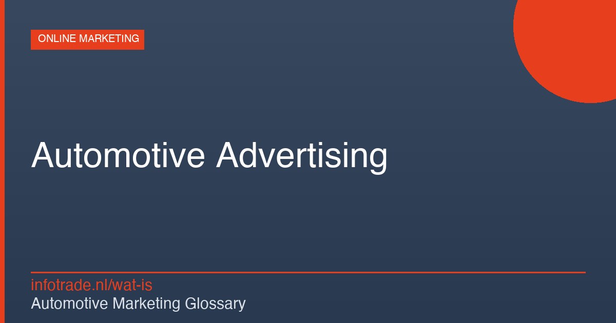 Wat is Automotive Advertising? – illustratie