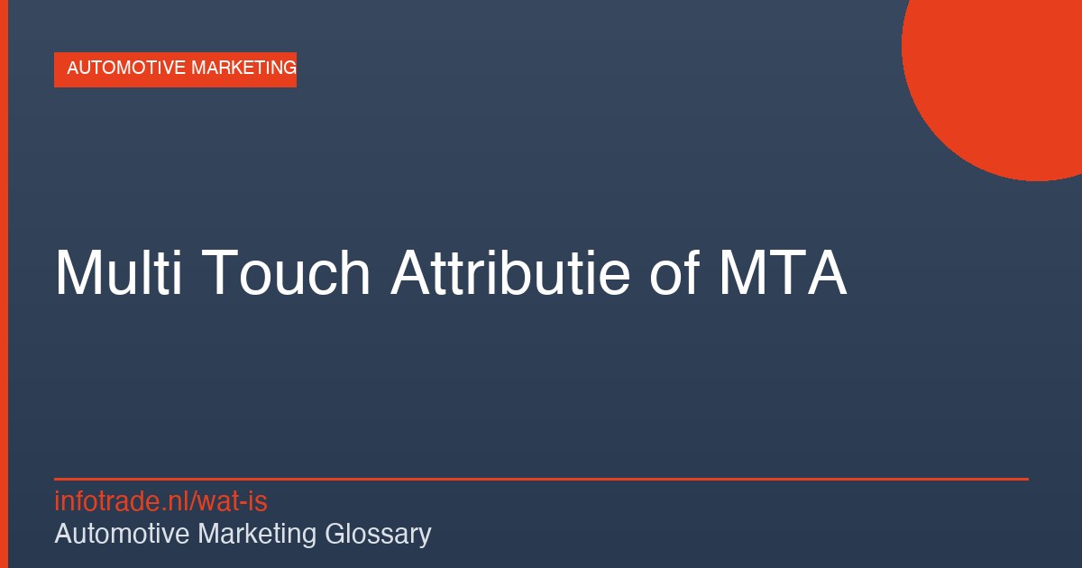 Wat is Multi Touch Attributie of MTA? – illustratie