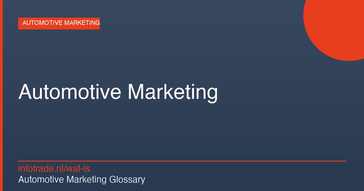 Wat is Automotive Marketing? – illustratie