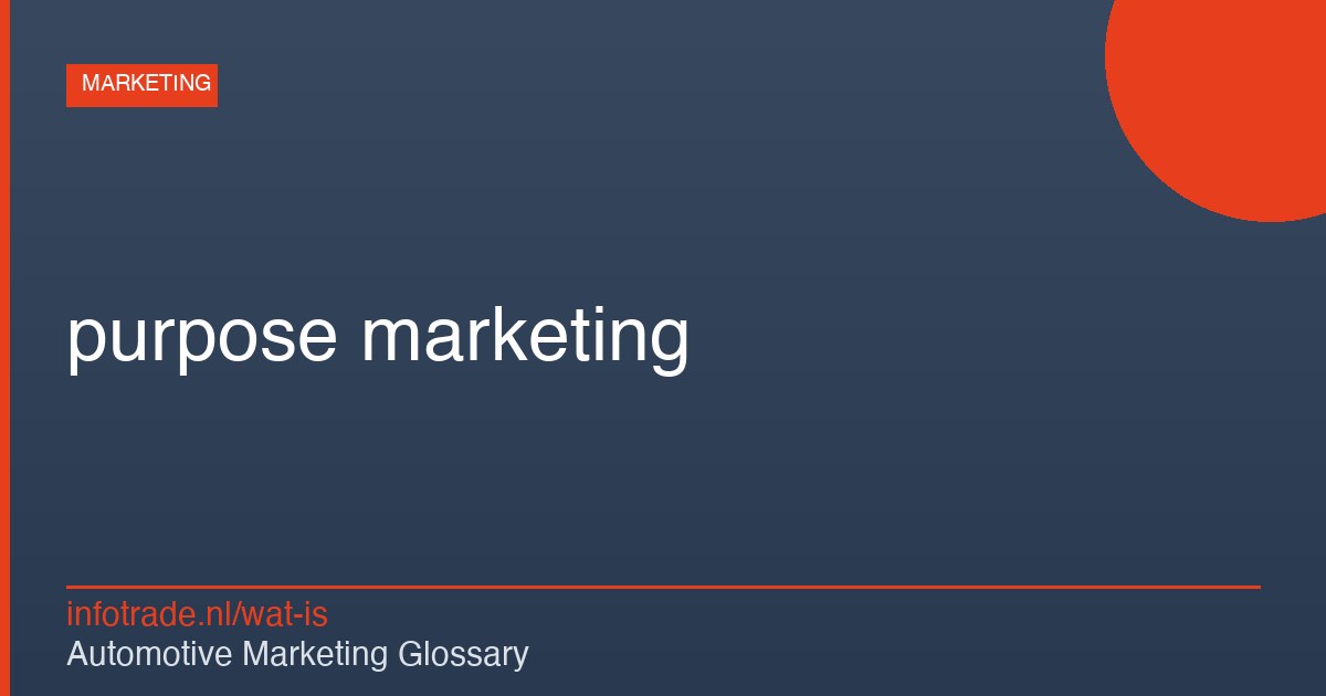 Wat is purpose marketing? – illustratie