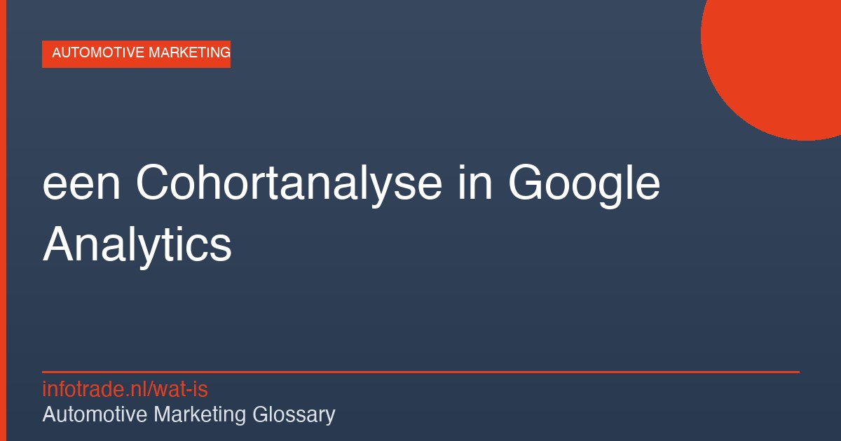 Wat is een Cohortanalyse in Google Analytics? – illustratie