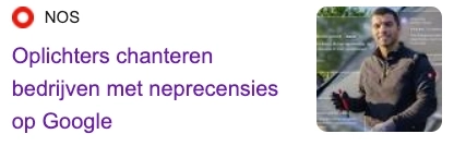Oplichters chanteren bedrijven met neprecensies op Google