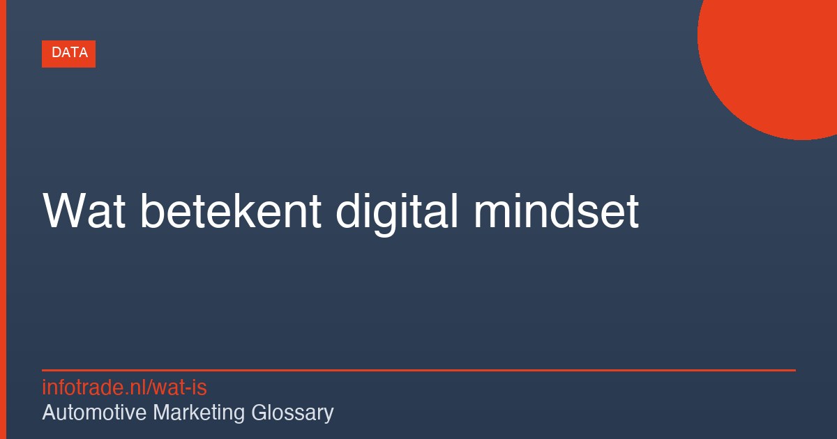 Wat betekent digital mindset? – illustratie
