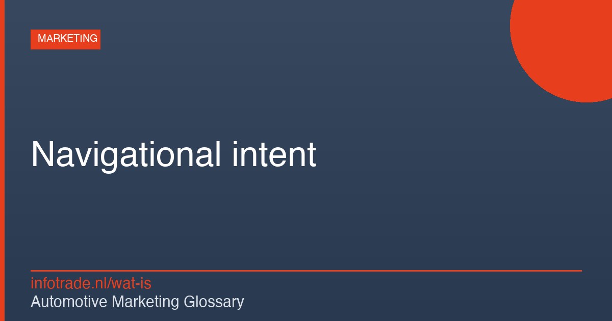 Wat is Navigational intent? – illustratie