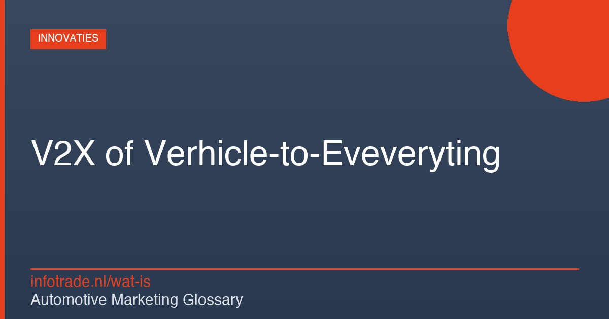 V2X of Verhicle-to-Eveveryting – illustratie