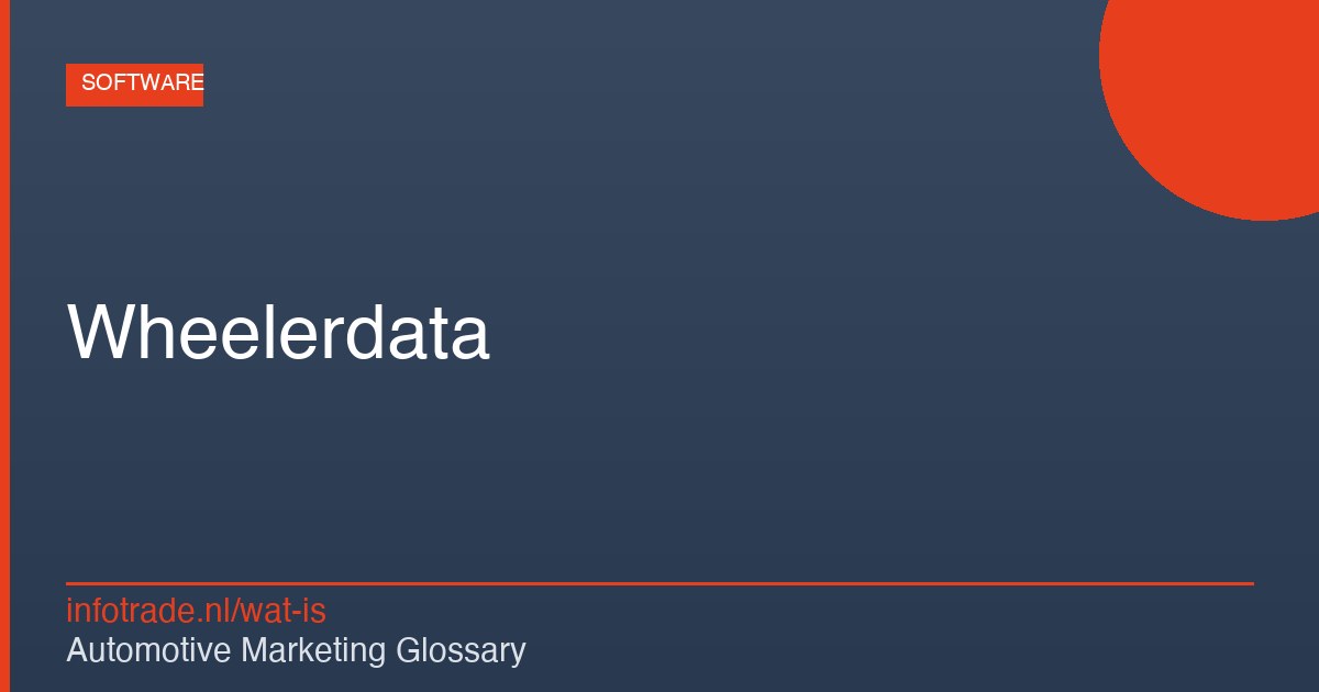 Wat is Wheelerdata? – illustratie