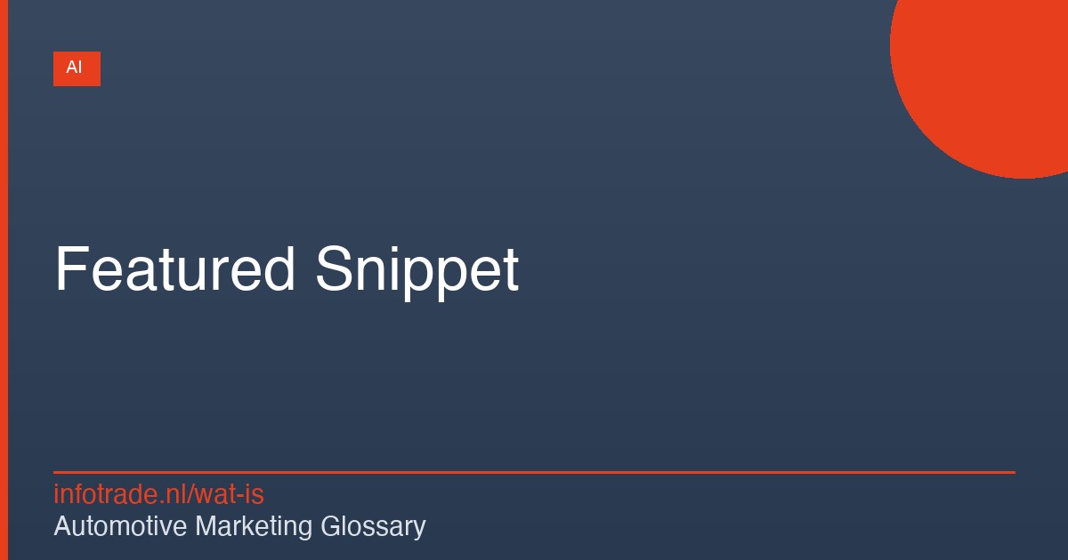 Wat is een Featured Snippet? – illustratie