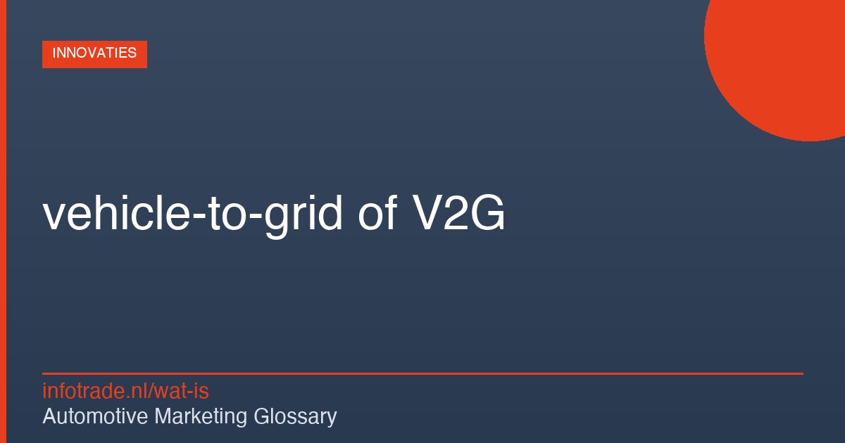 Wat is vehicle-to-grid of V2G? – illustratie
