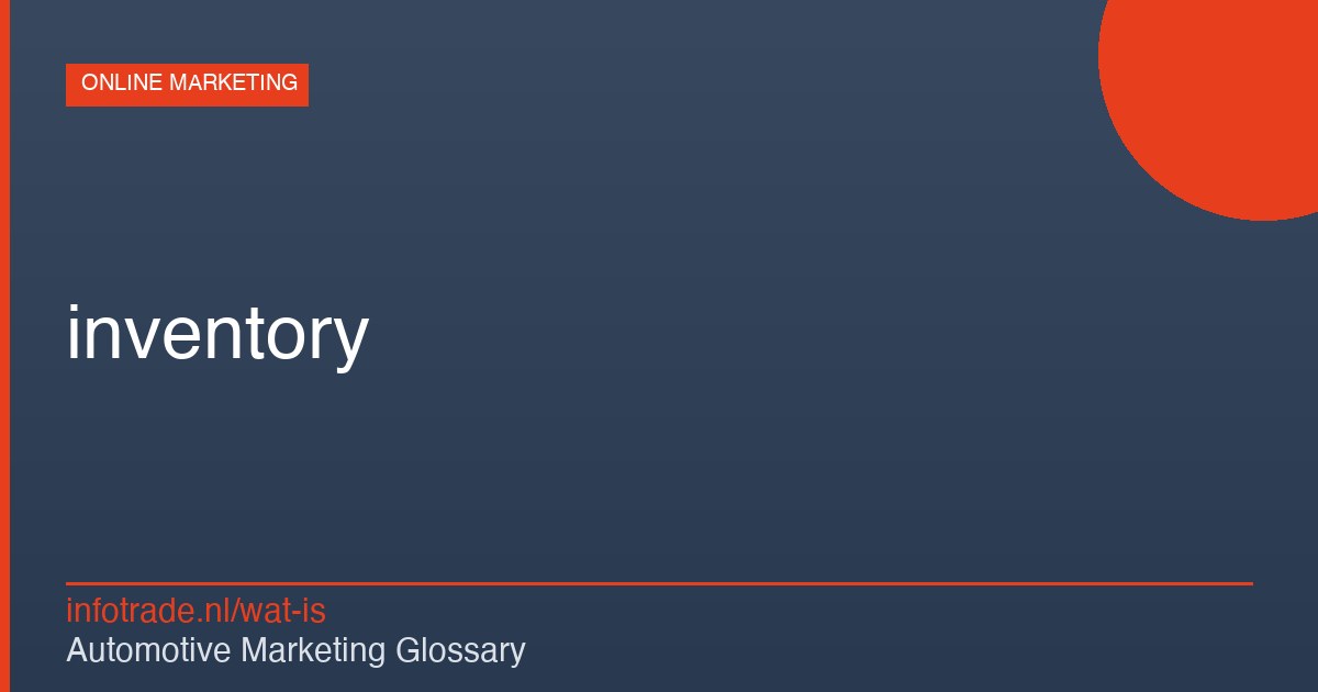 Wat is inventory? – illustratie
