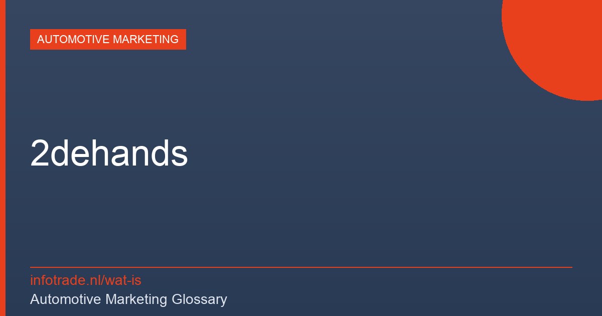 Wat is 2dehands? – illustratie