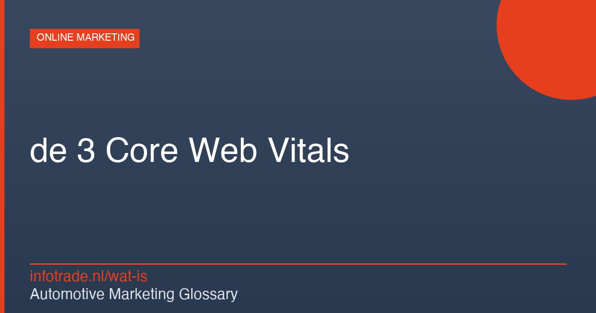 Wat zijn de 3 Core Web Vitals ? – illustratie