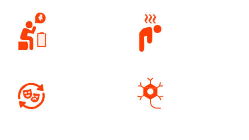 Fatigue, weakness, mood changes, nerve problems