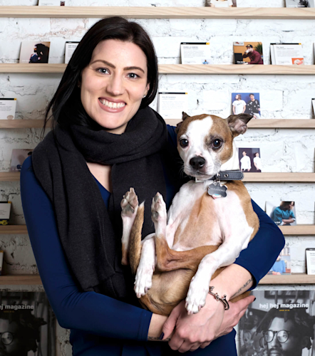 Ashley Stires and dog