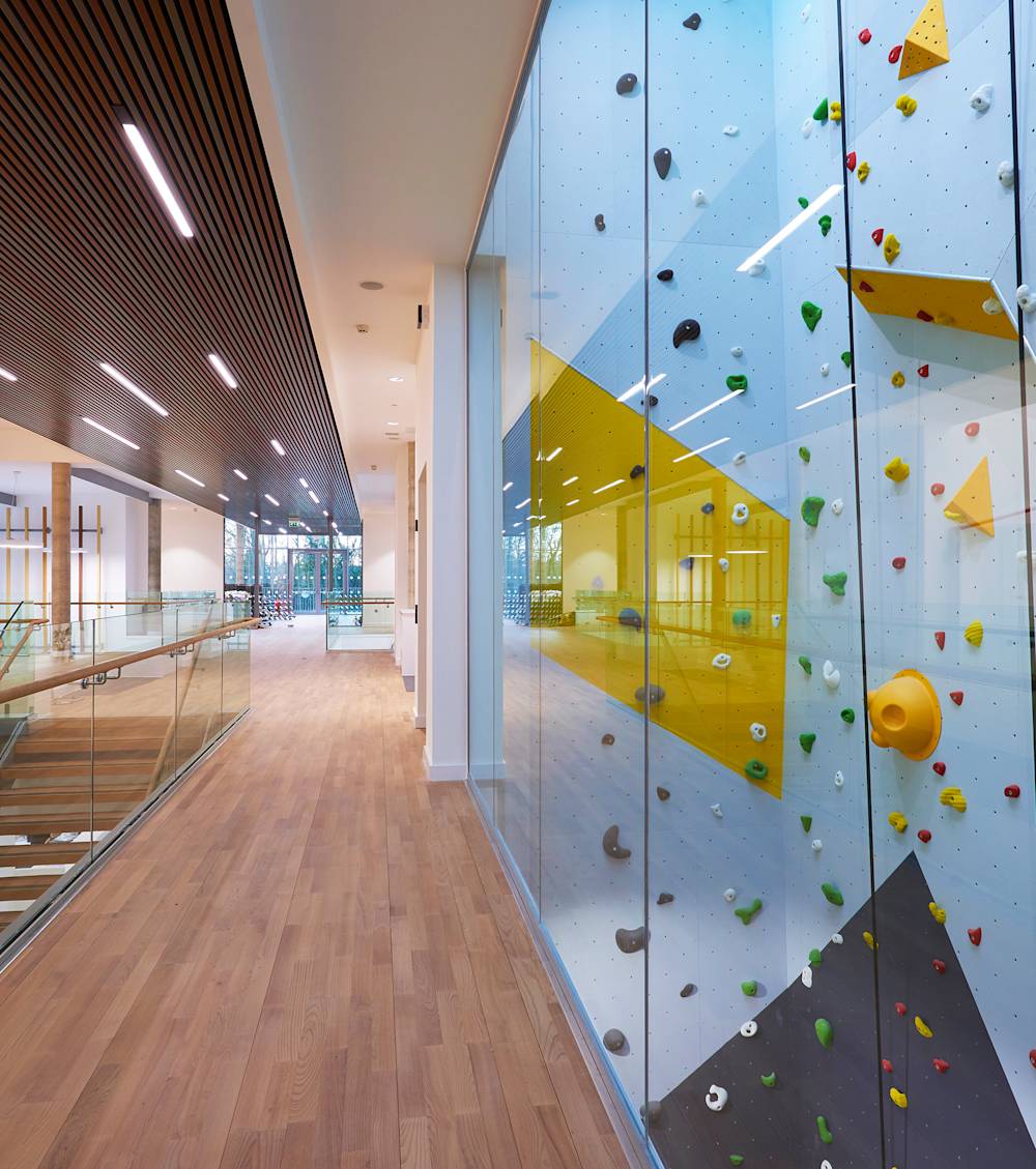 Rock climbing wall