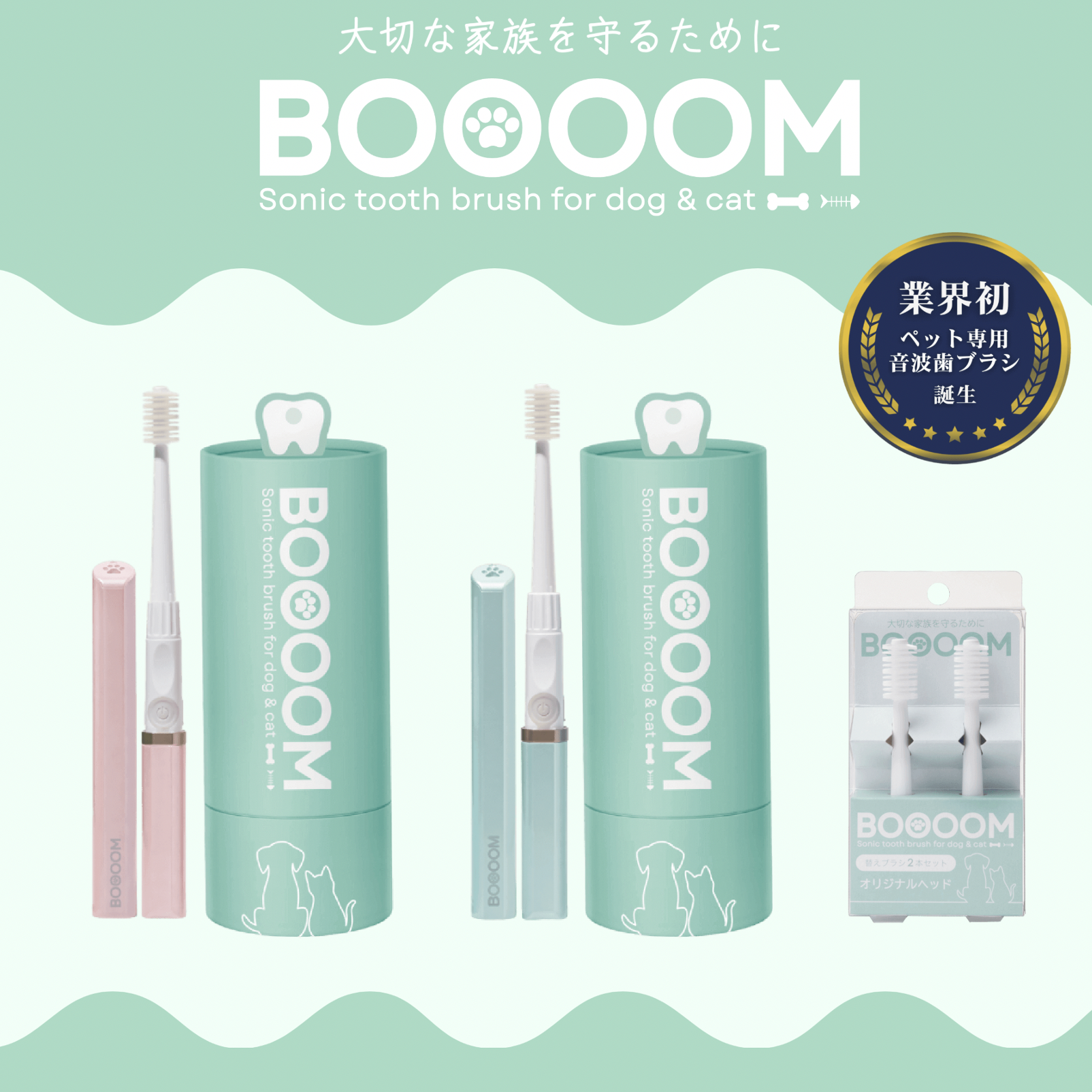 犬猫専用音波歯ブラシBOOOOMプロの無料モニターを募集します!