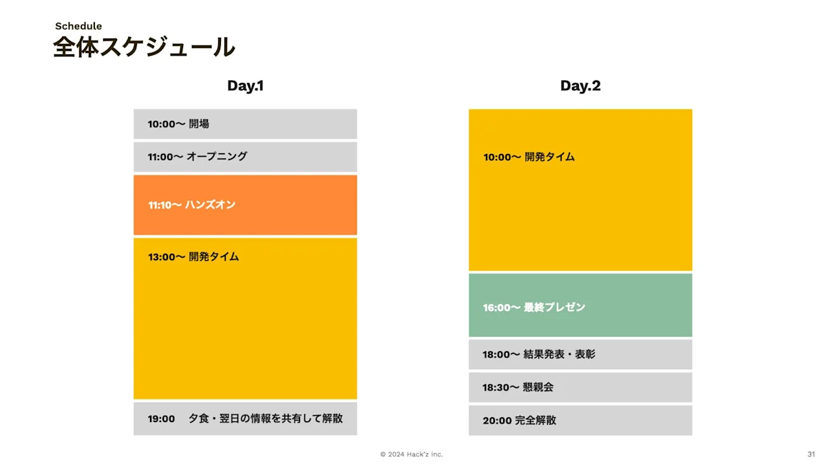 ツマジロスケジュール