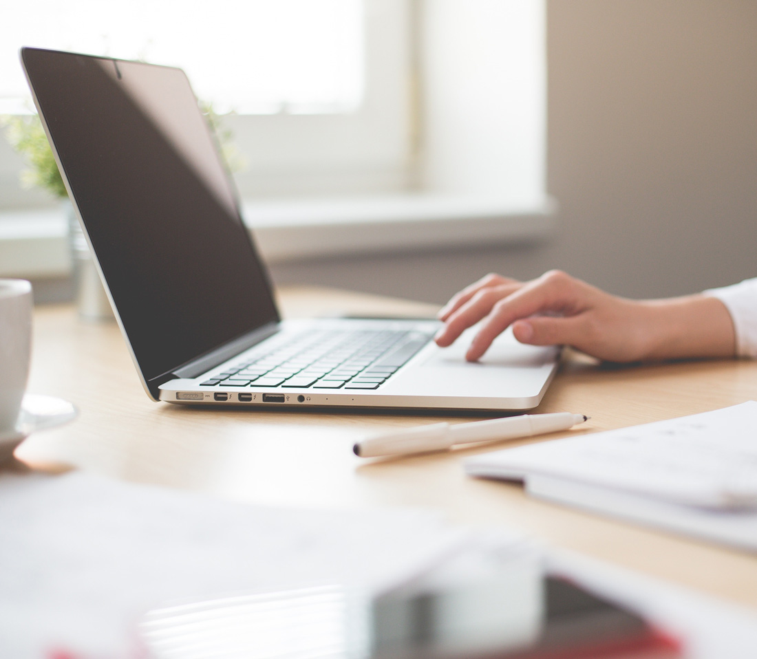 Woman using computer