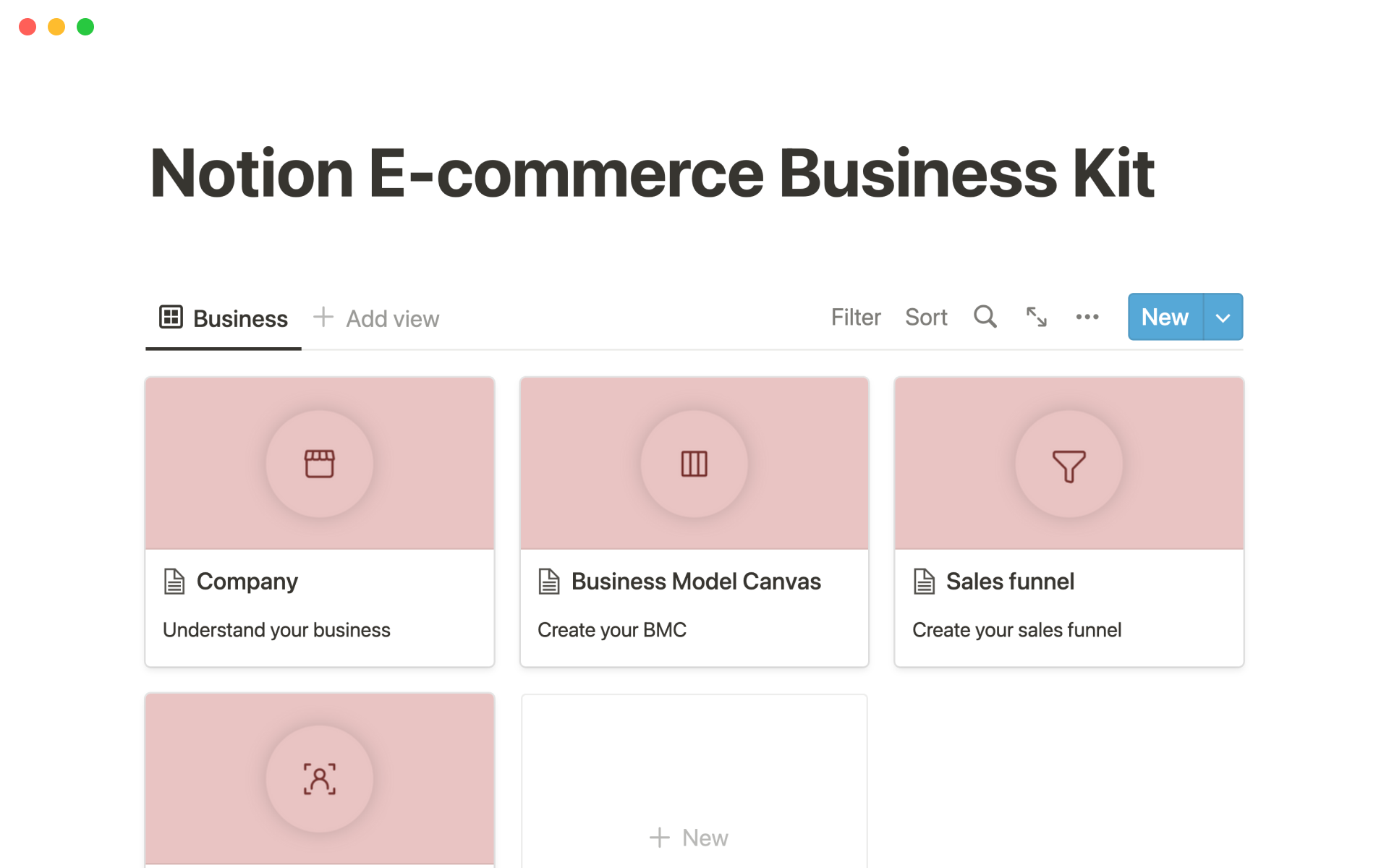 Notion Template Gallery E Commerce Business Kit