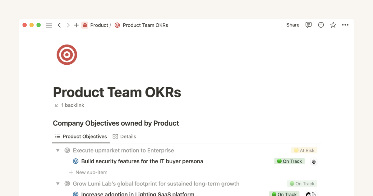 Using Notion For Product Engineering Okrs