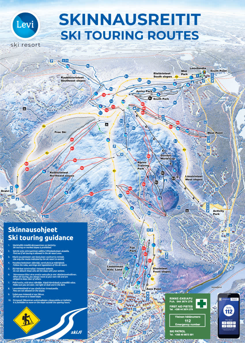 ski touring map