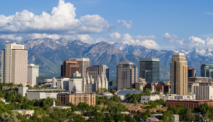 Blick auf die Stadt Salt Lake City