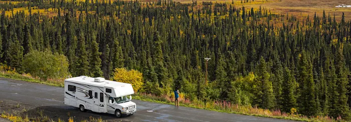 Wohnmobil im Denali-Nationalpark in den USA