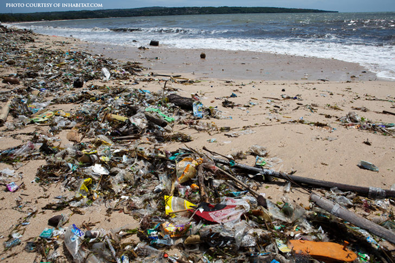 Pollution washed ashore