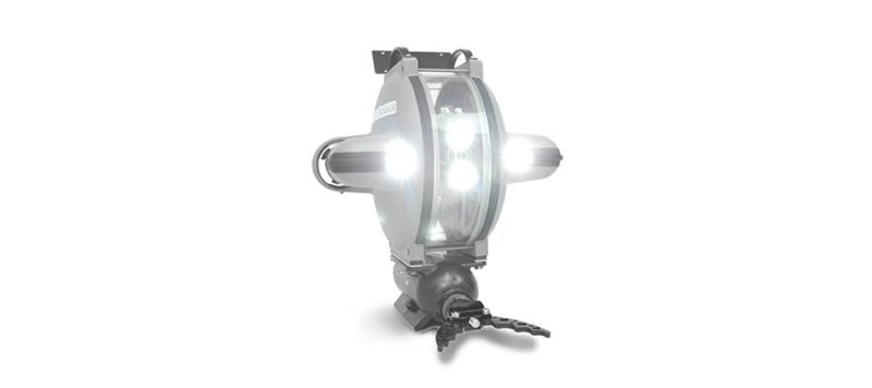 marine research rov deep trekker worker underwater drone lights on
