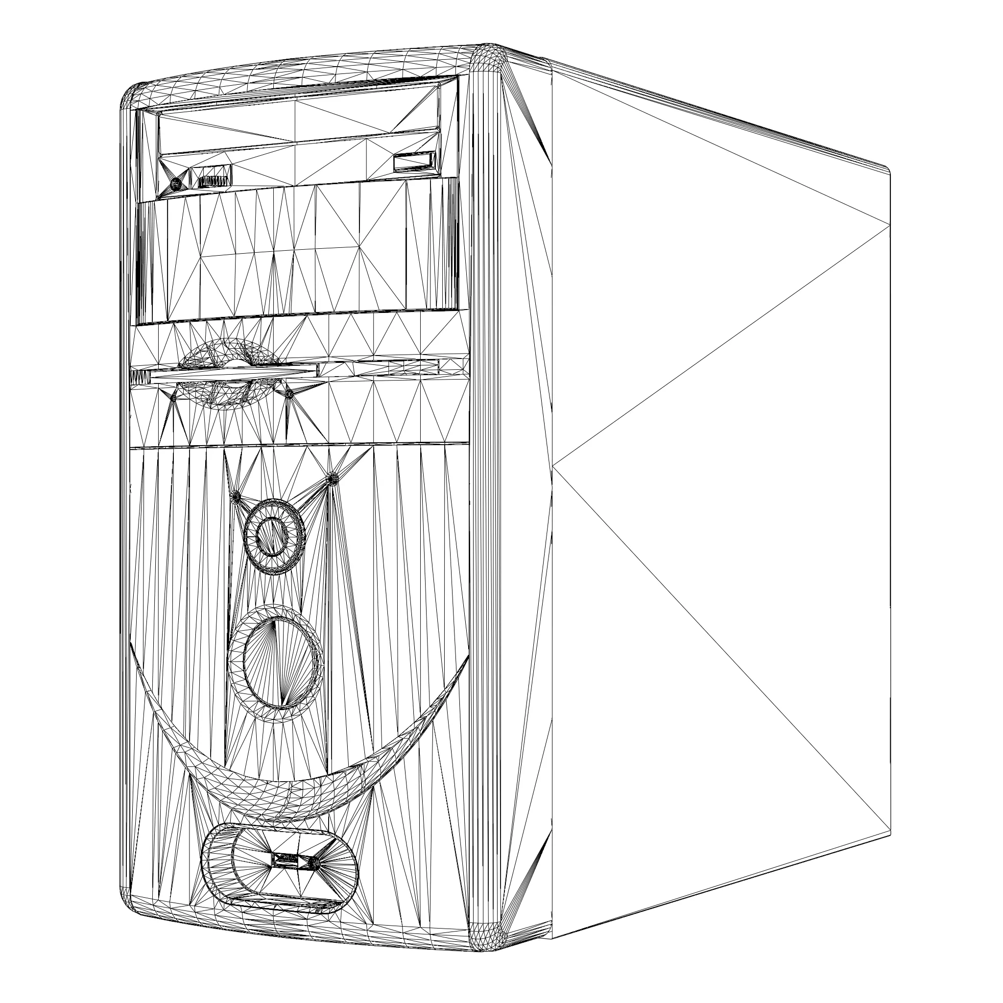 Old Desktop Computer Tower PC Retro 2000s Office - View 3