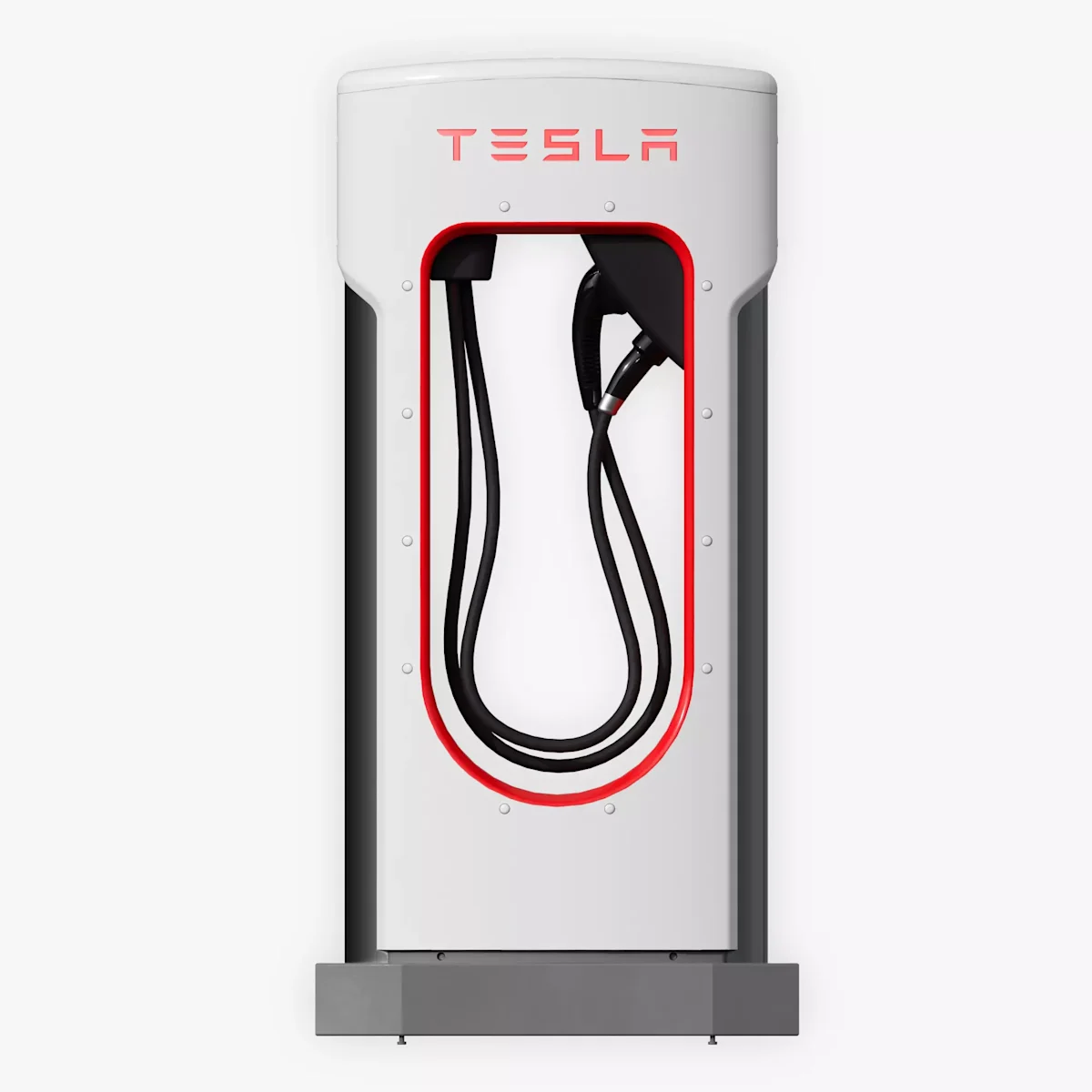 Tesla Supercharger Electric Vehicle Charging low-poly 2 - 3D Model by Gianluca Gatto