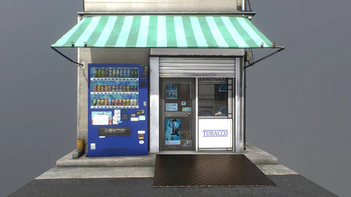 Small Japanese Tobacco Shop - Tokyo - 3D Model by Gianluca Gatto