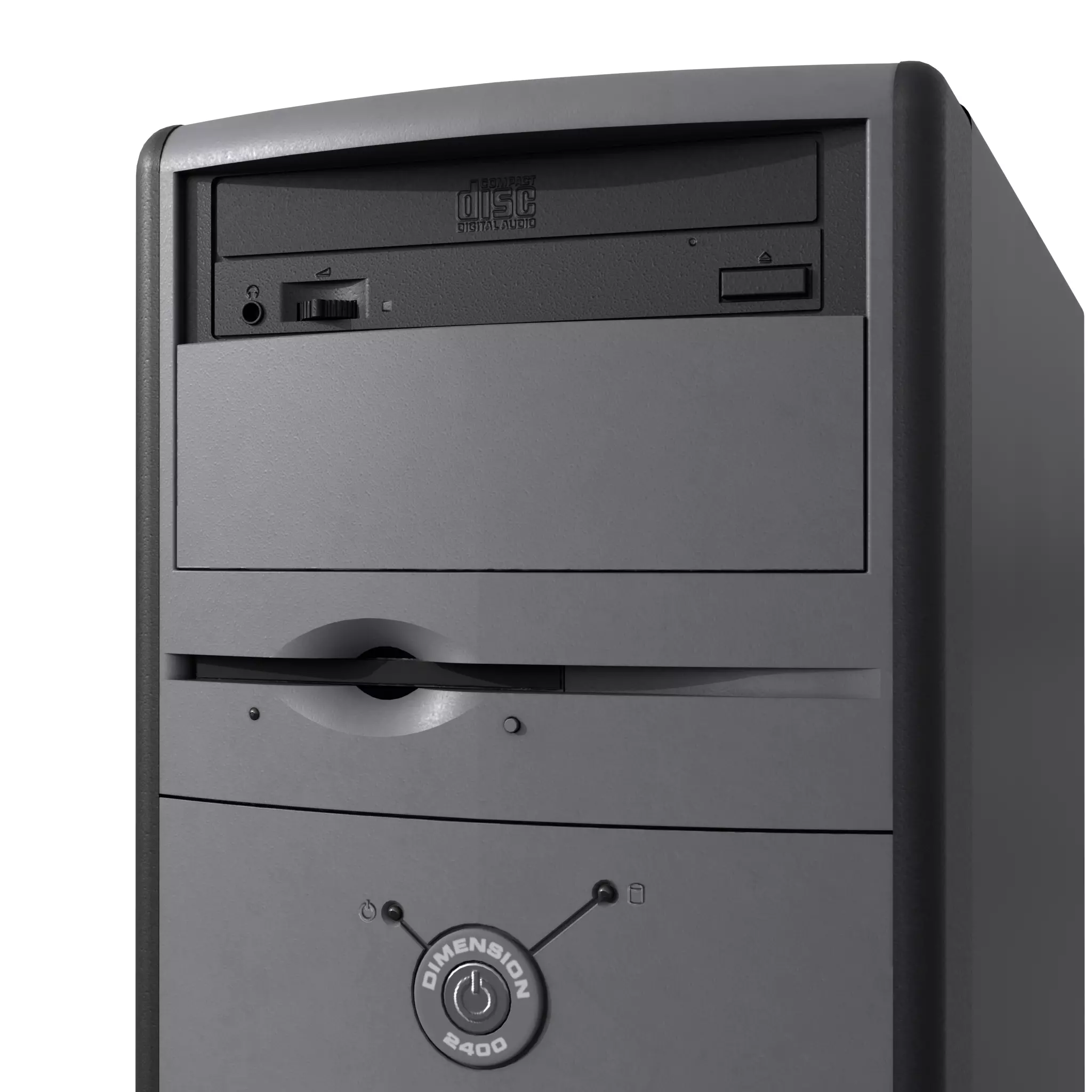Old Desktop Computer Tower PC Retro 2000s Office - View 4