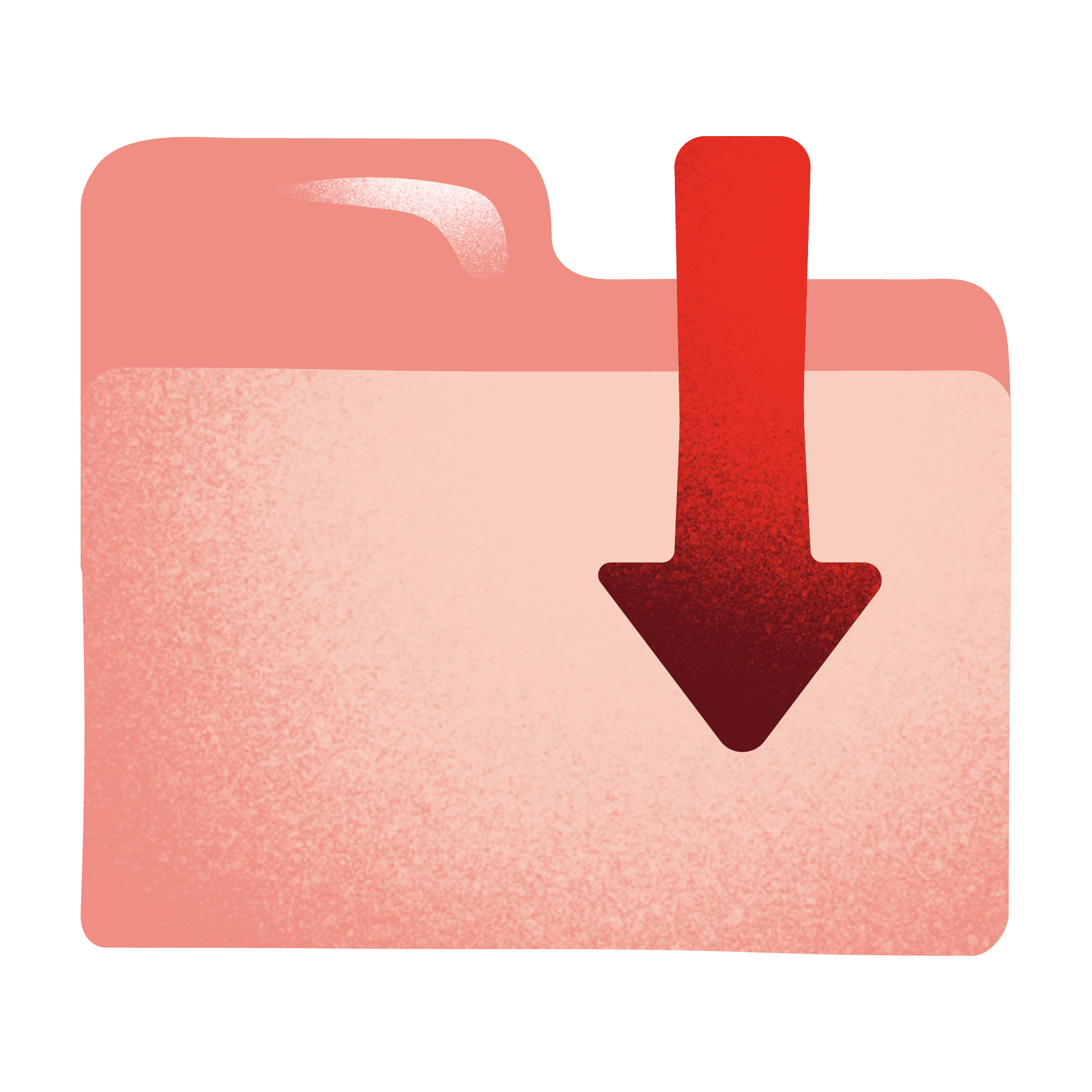 Red download icon